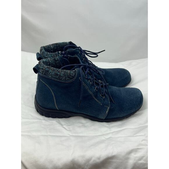 Propet Women’s Size 8 Blue Delaney Suede Ankle Booties Zip Up Comfort Shoes - Picture 8 of 11